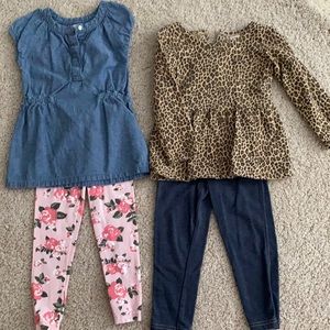 2 two-piece Carter outfits